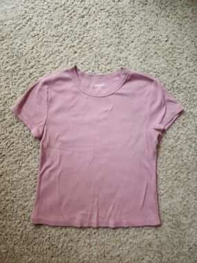 Old Navy Mauve Pink Snug Fit Tee